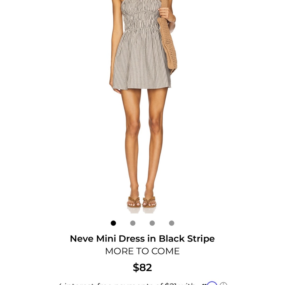 Neve Strapless Mini Dress in Black Stripe
